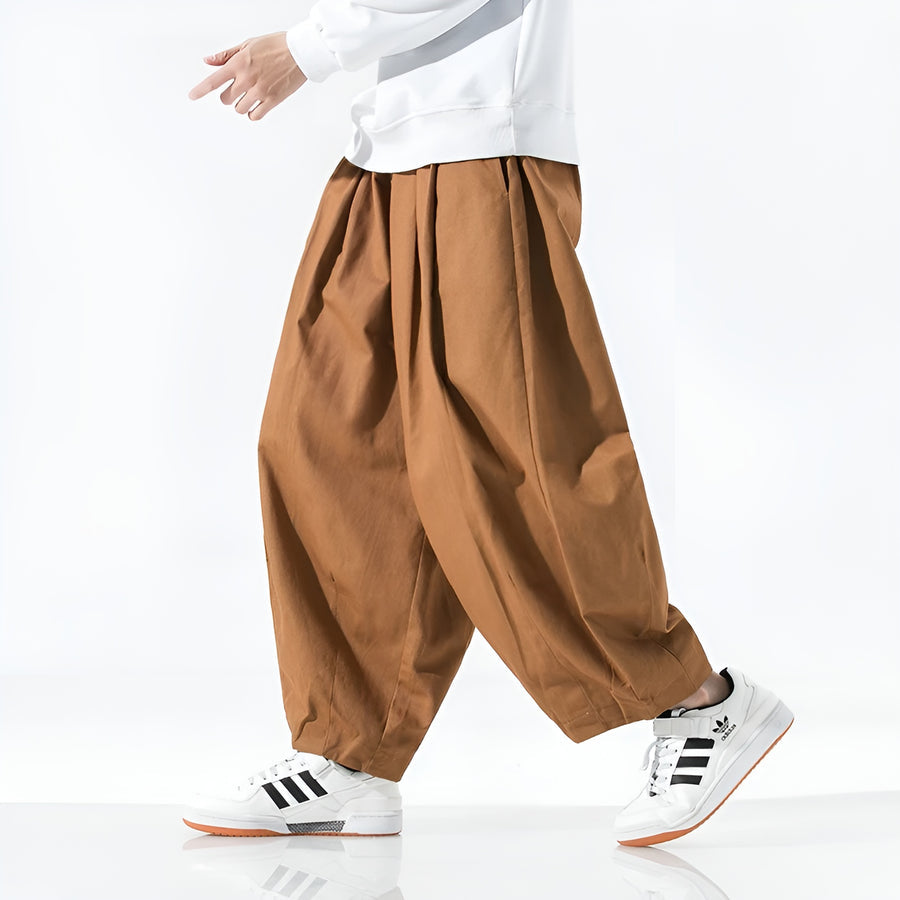 Paolino - Wide Leg Loose Fit Trousers