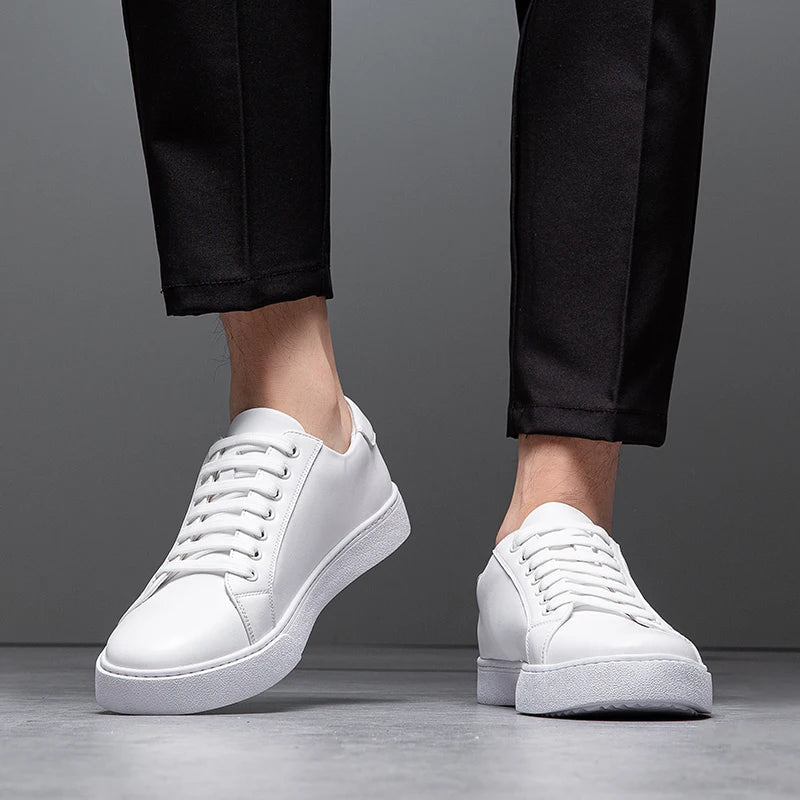 Leonell | Leather Lace-Up Low-Top Trainers