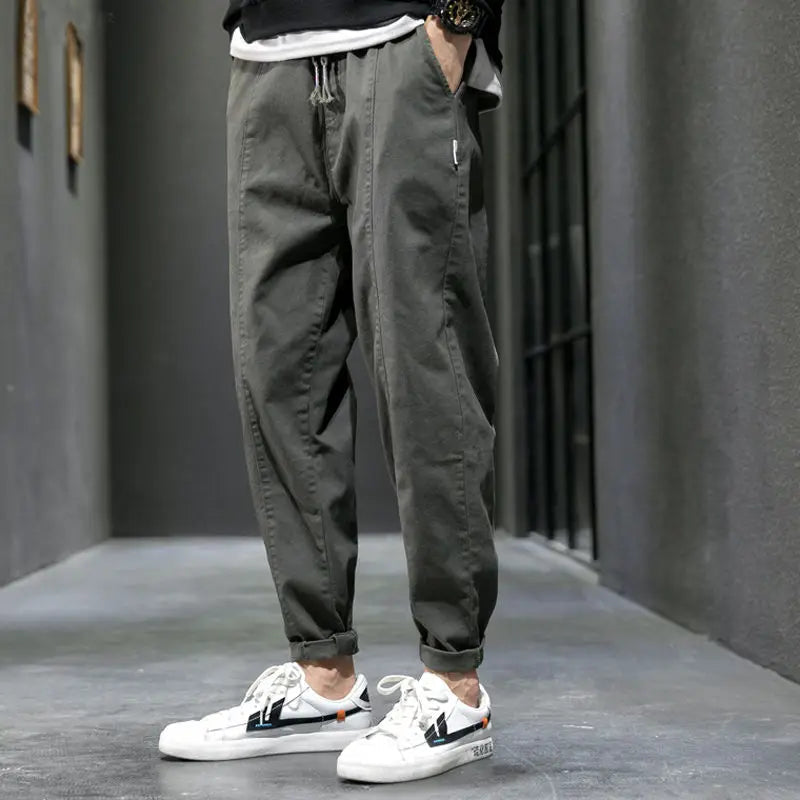 Kared | Drawstring Tapered Casual Trousers