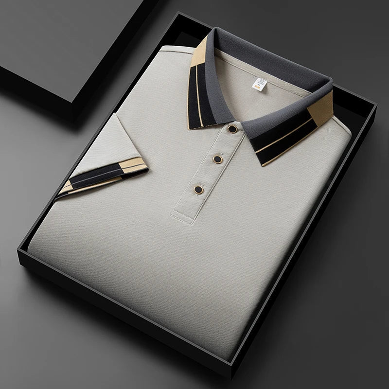 Ardalion | Contrast Collar Short Sleeve Polo Shirt