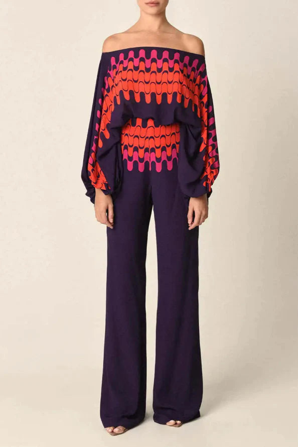 Florine | Two Piece Printed Wide Leg Trouser Set