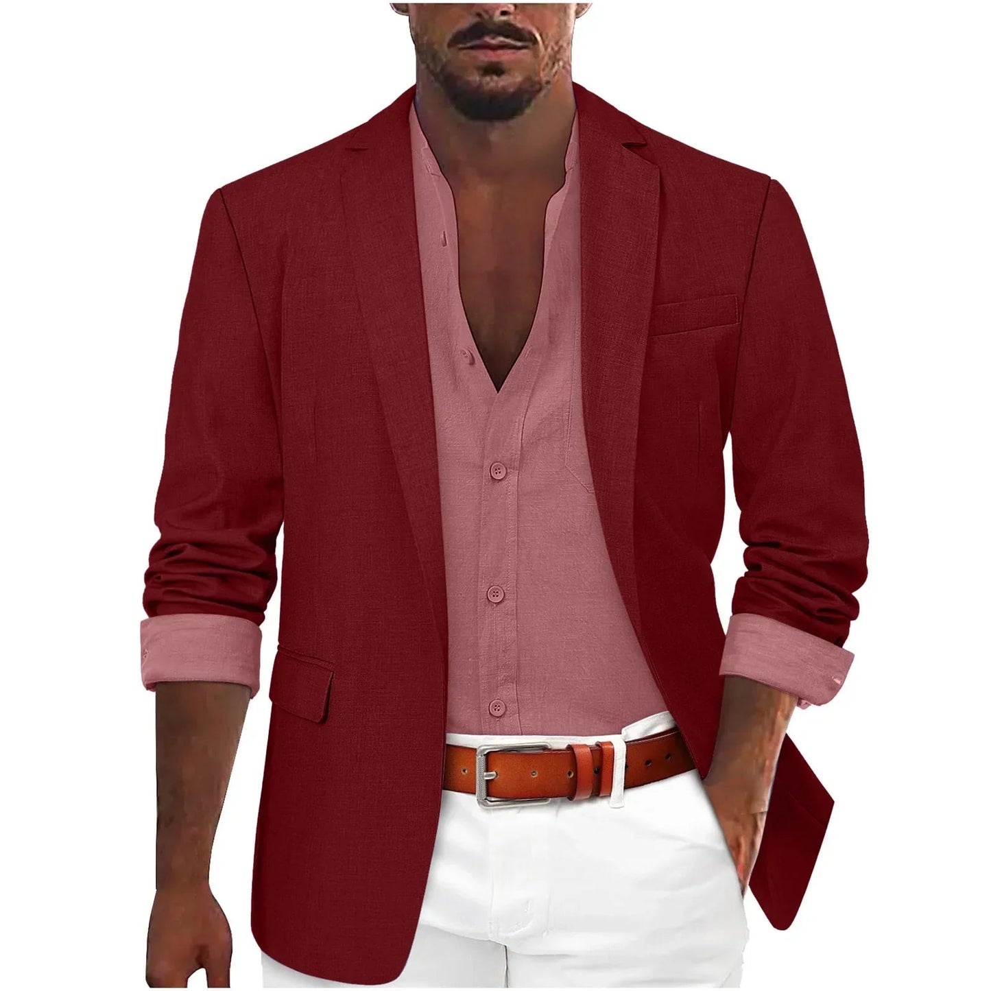 Alanzoka | Blazer Notch Lapel Single-Breasted Jacket