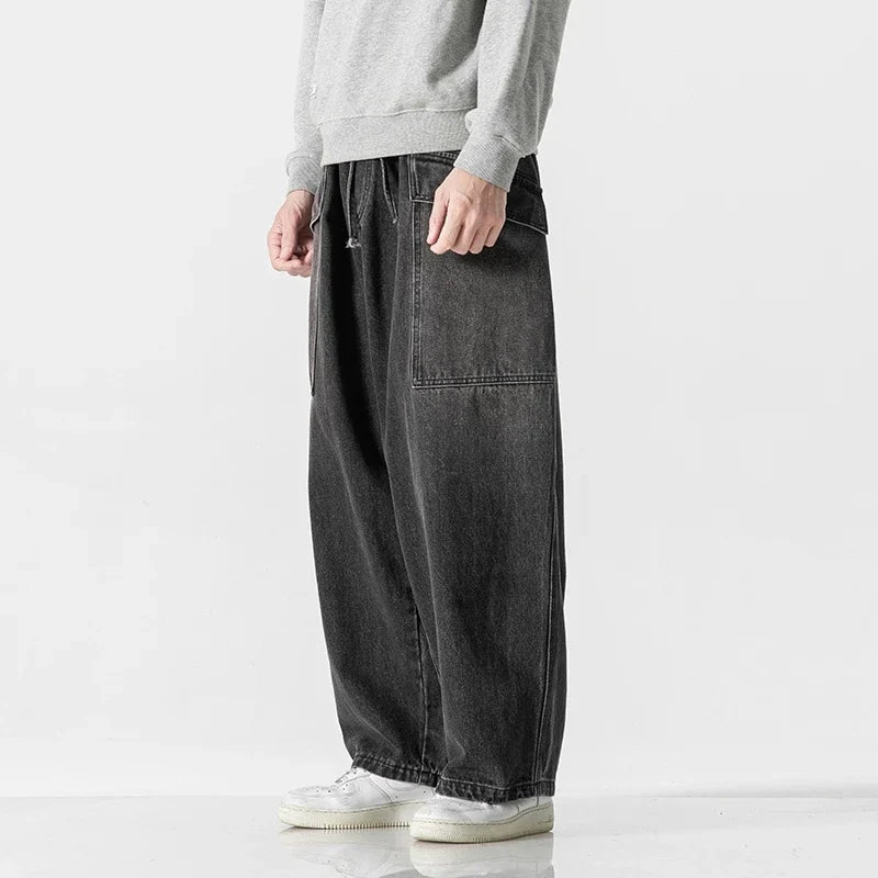 Bruno | Wide Leg Jeans with Drawstring Waist