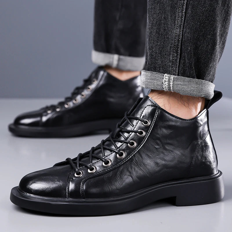 Ailton | Lace Up Ankle Boots Round Toe