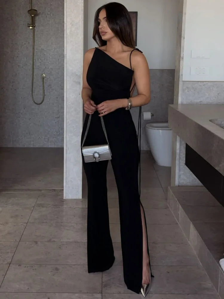 Tamina | Sleeveless Backless Wide Leg Jumpsuit