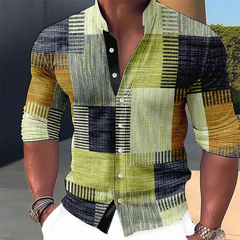 Jemmy | Checked Stand Collar Button Shirt