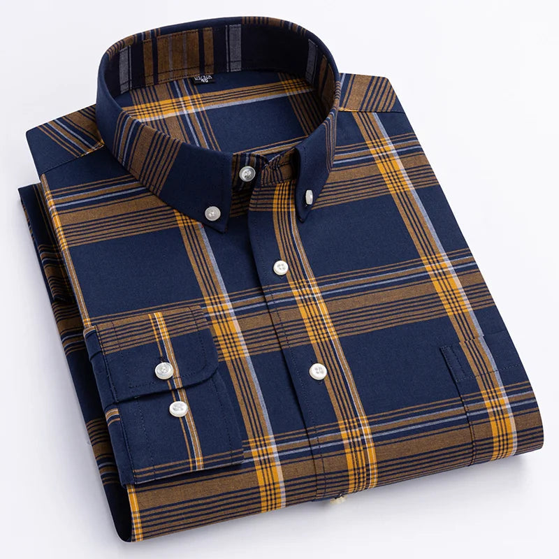 Alexandru | Long Sleeve Checked Button-Up Shirt