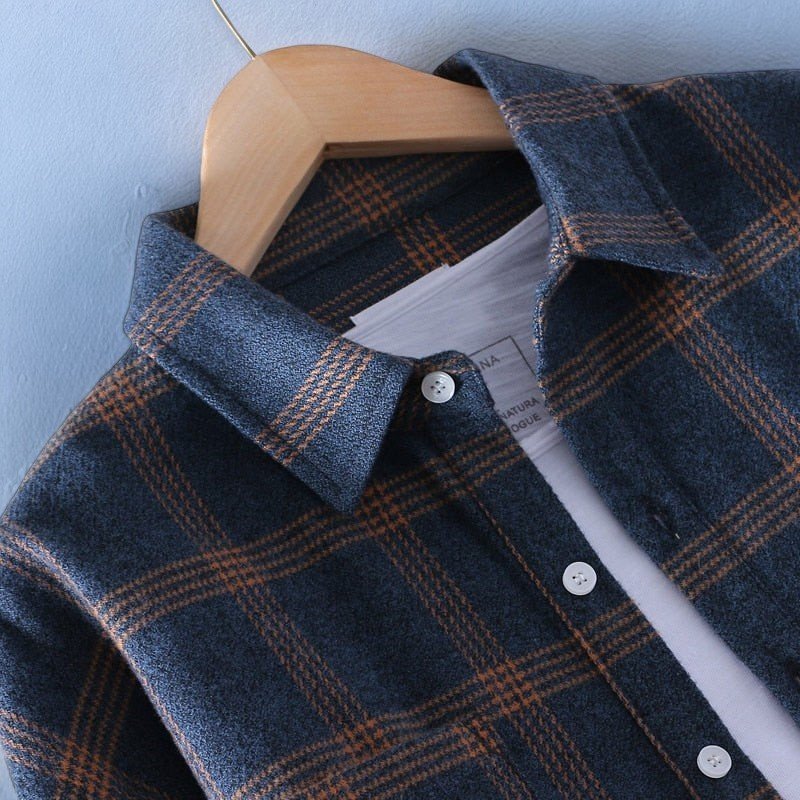 Wolf | Checked Long Sleeve Button-Up Overshirt