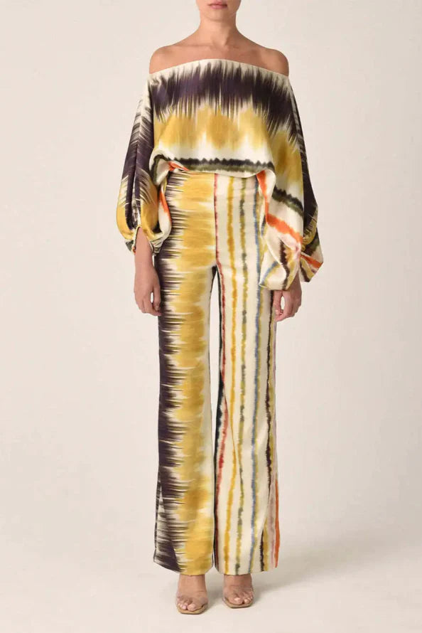 Florine | Two Piece Printed Wide Leg Trouser Set