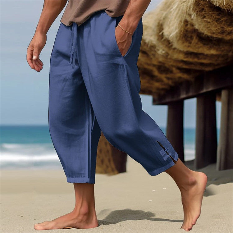 Erich | Mens Linen Beach Trousers