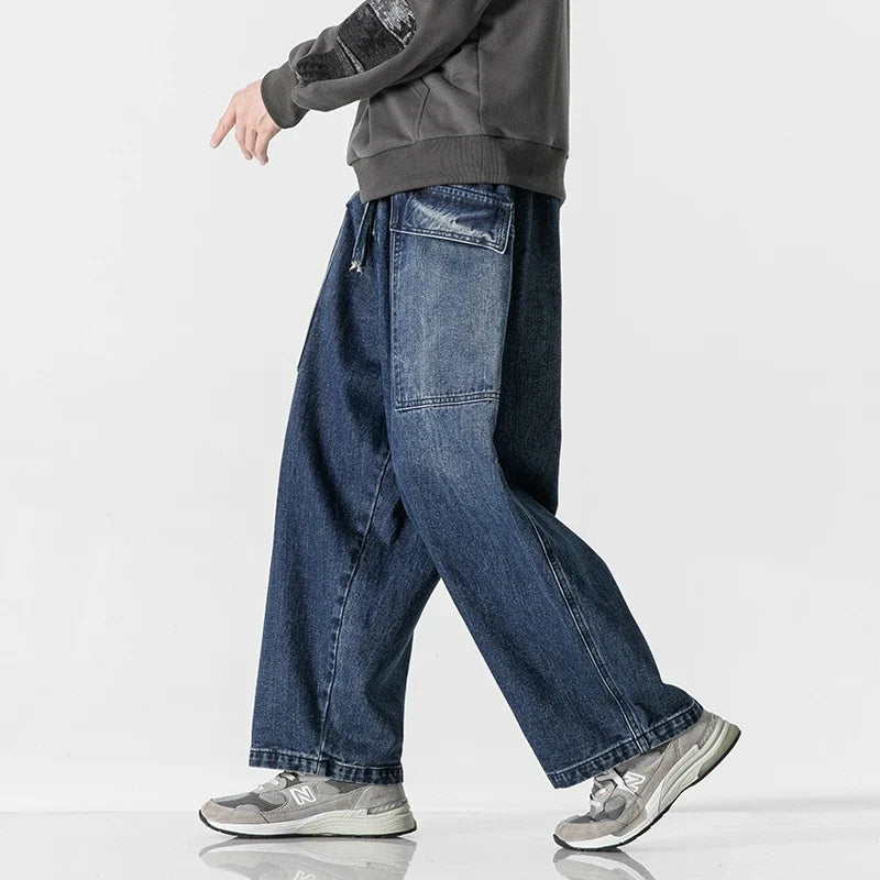 Bruno | Wide Leg Jeans with Drawstring Waist