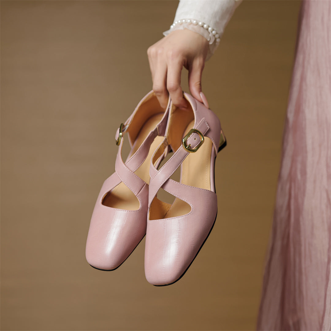 Malena | Block Heel T Strap Mary Jane Shoes