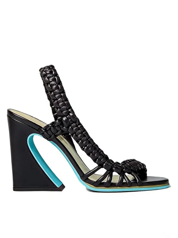 Selene | Braided Heel Sandal in Multiple Colours