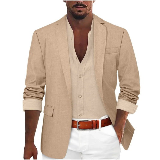 Alanzoka | Blazer Notch Lapel Single-Breasted Jacket