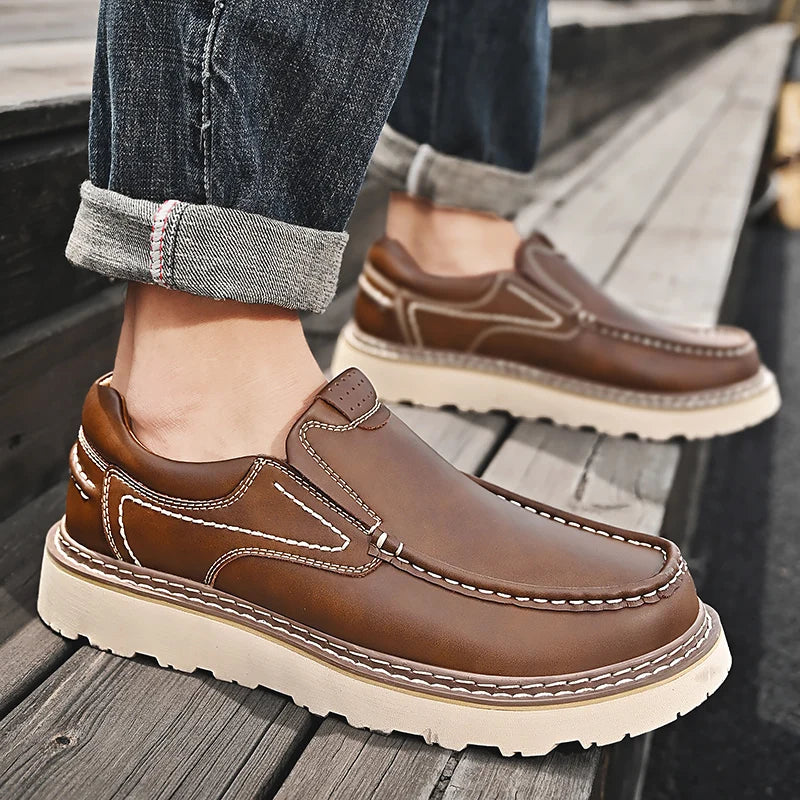 Hedwin | Slip On Casual Moc Toe Shoes