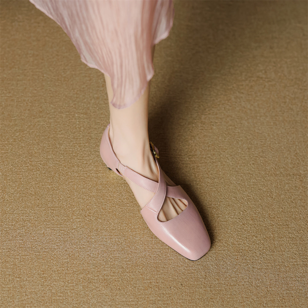 Malena | Block Heel T Strap Mary Jane Shoes
