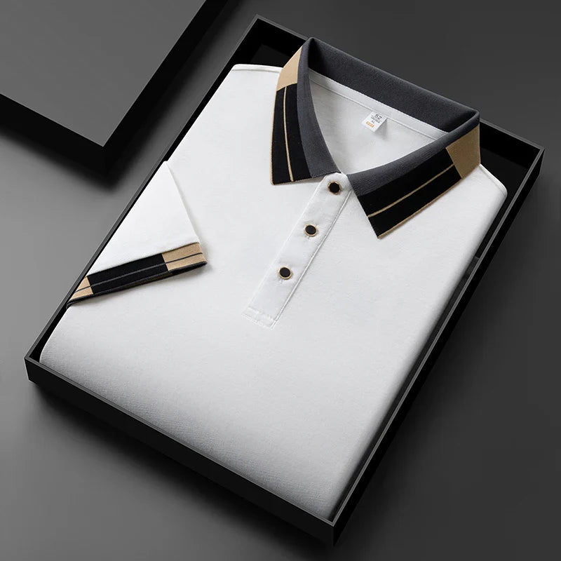 Ardalion | Contrast Collar Short Sleeve Polo Shirt