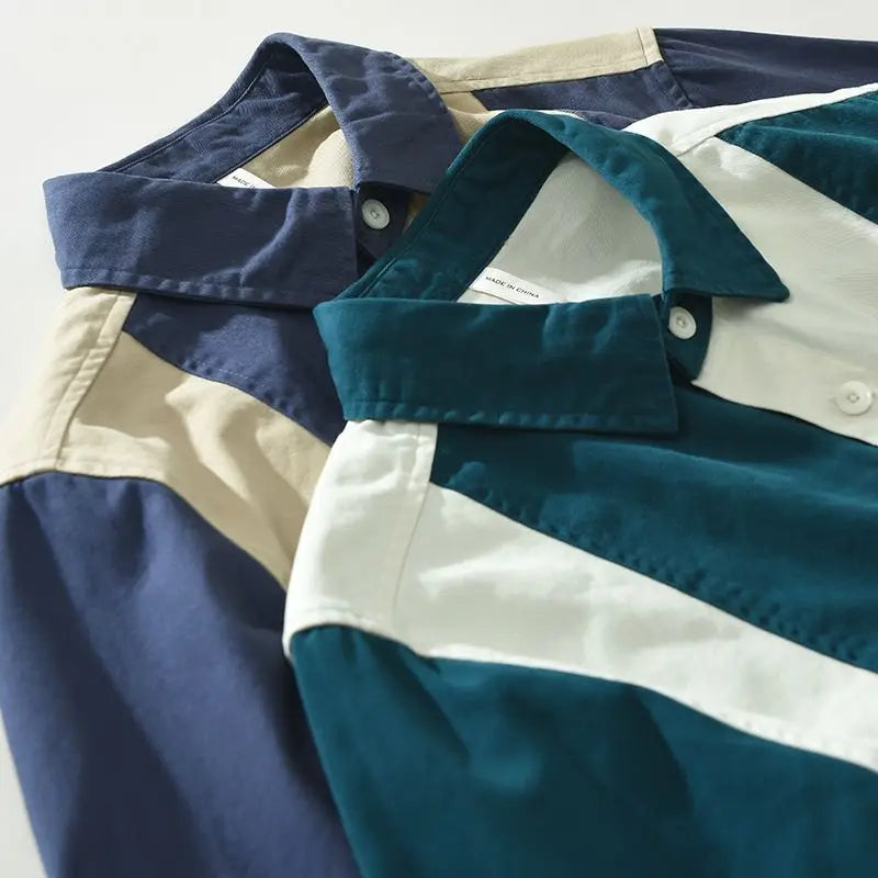 Biagio | Short Sleeve Colour Block Button Shirt
