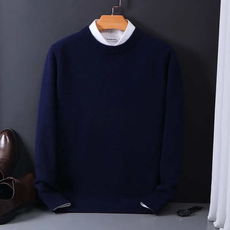 Liam | Round Neck Long Sleeve Knitted Jumper