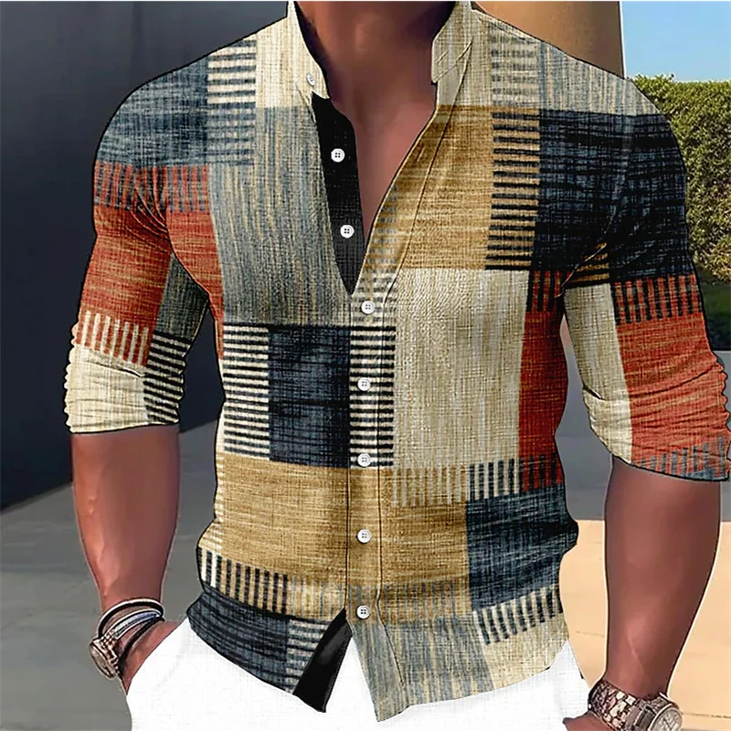 Jemmy | Checked Stand Collar Button Shirt