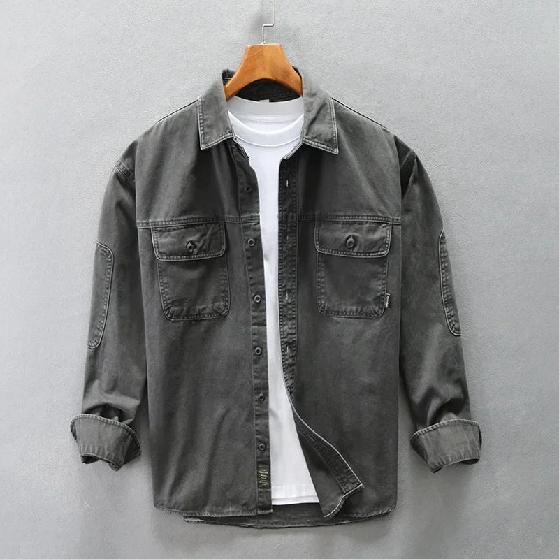 Cameron | Denim Jacket Long Sleeve Utility Style