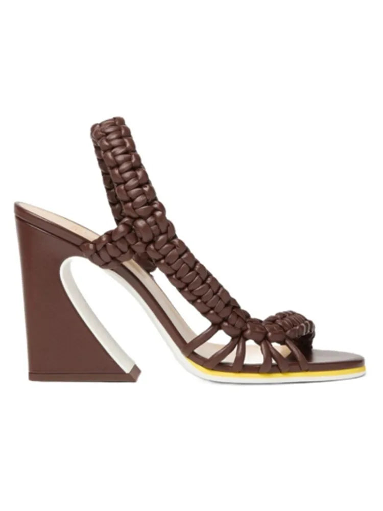 Selene | Braided Heel Sandal in Multiple Colours