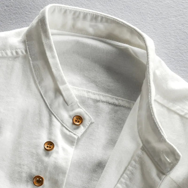 Hrvoje | Mandarin Collar Button Front Shirt
