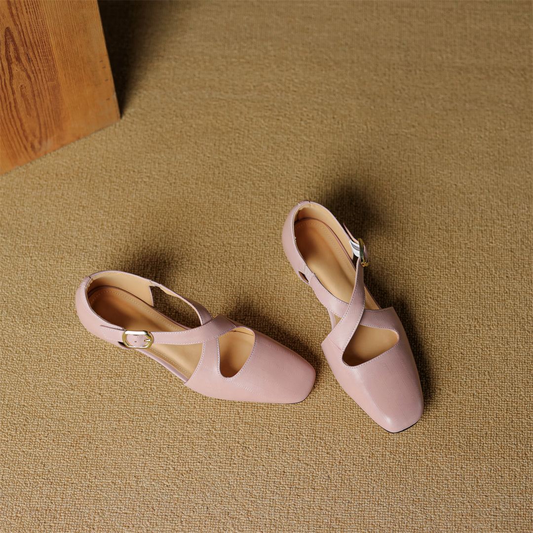 Malena | Block Heel T Strap Mary Jane Shoes