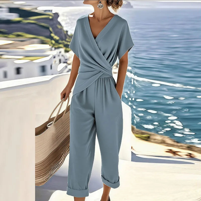Lambrini | Womens Linen Holiday Co-Ord Set