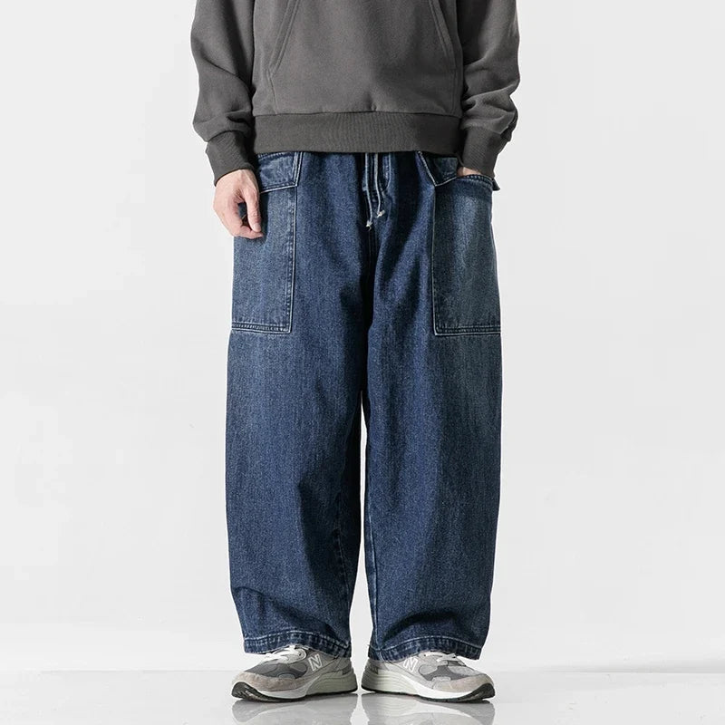 Bruno | Wide Leg Jeans with Drawstring Waist