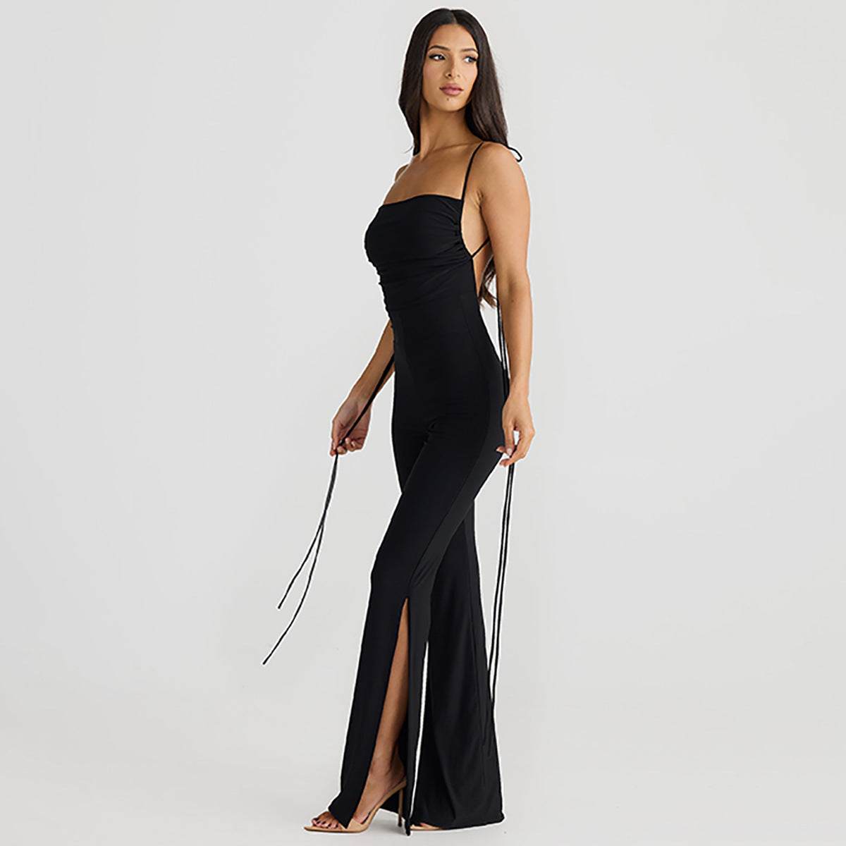 Tamina | Sleeveless Backless Wide Leg Jumpsuit