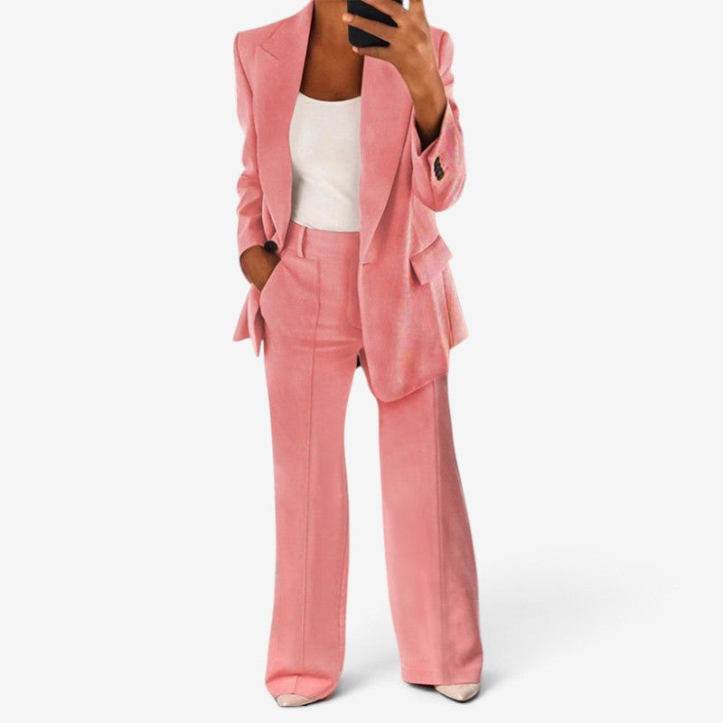 Jantine | Blazer and Trousers Set with Long Sleeves