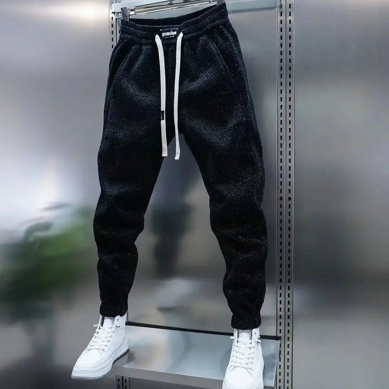 Wilberg | Textured Tapered Cuffed Joggers
