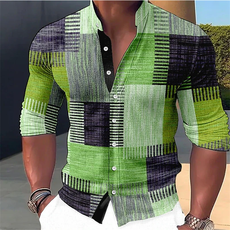 Jemmy | Checked Stand Collar Button Shirt