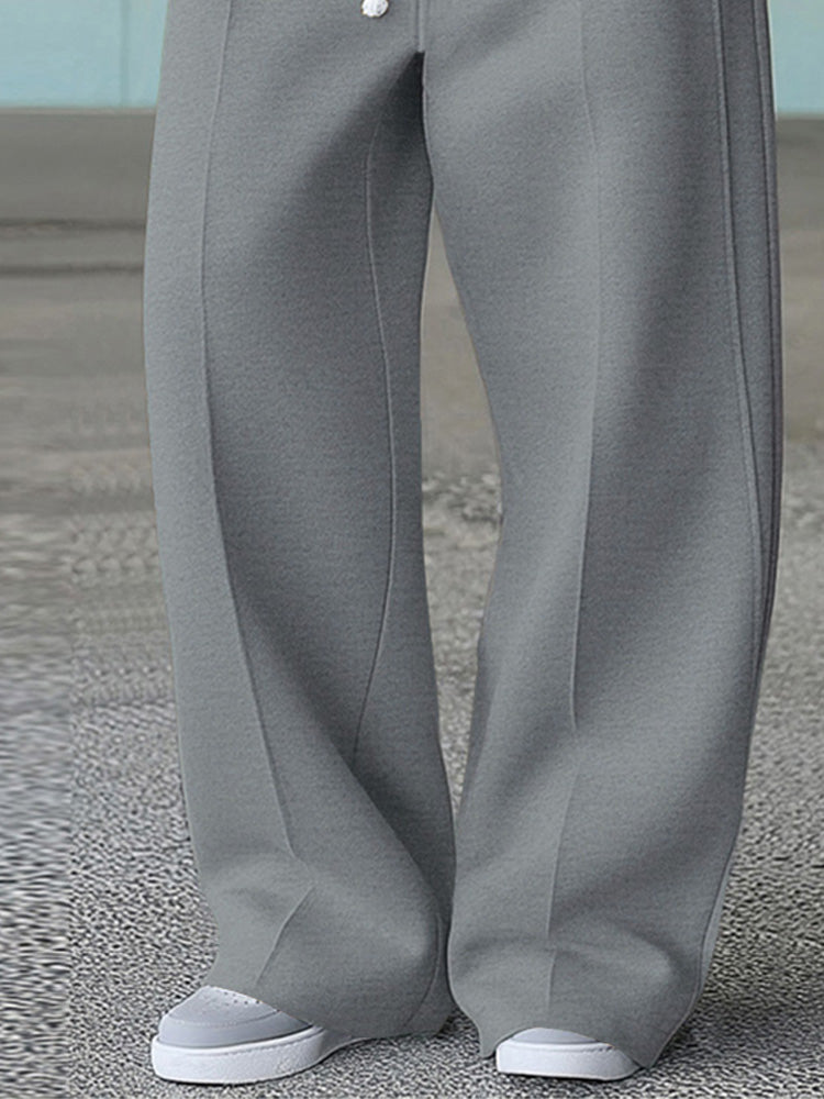 Karelis | Wide Leg Drawstring Casual Trousers