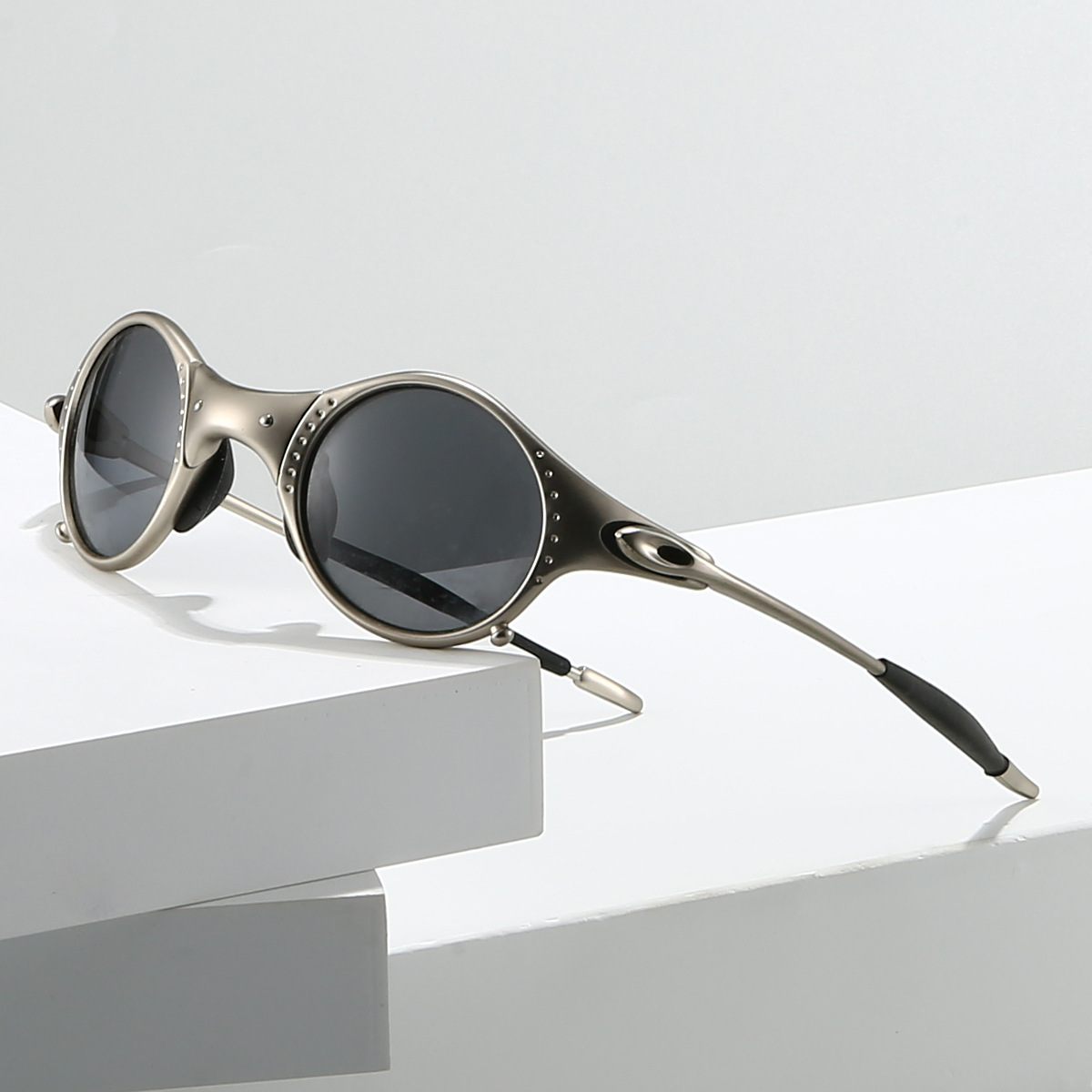 AeroShine | Round Mirrored Lens Metal Sunglasses