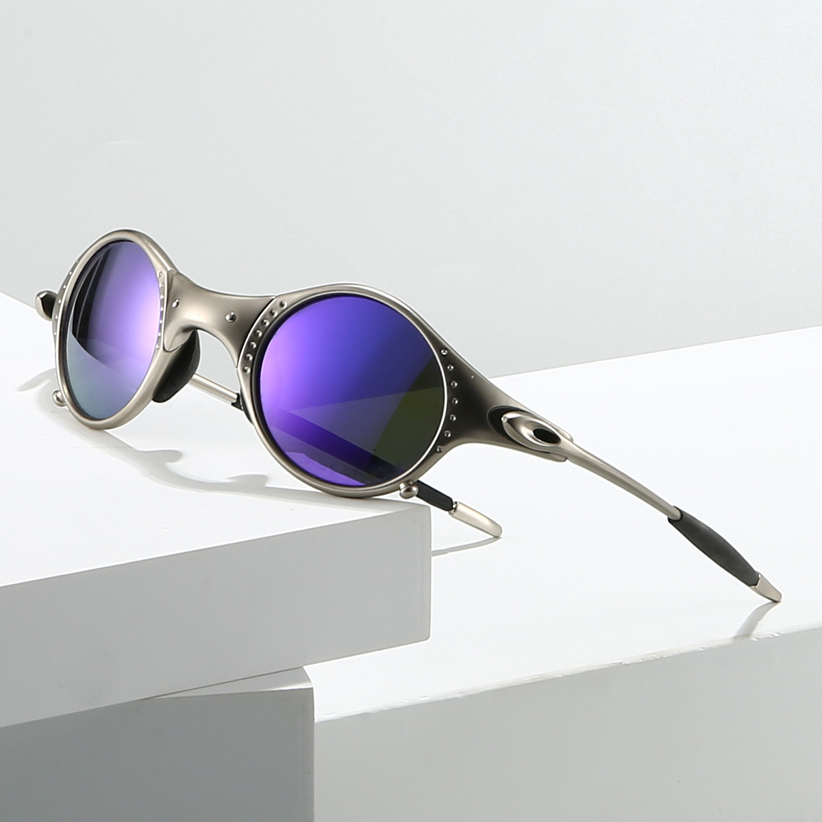 AeroShine | Round Mirrored Lens Metal Sunglasses