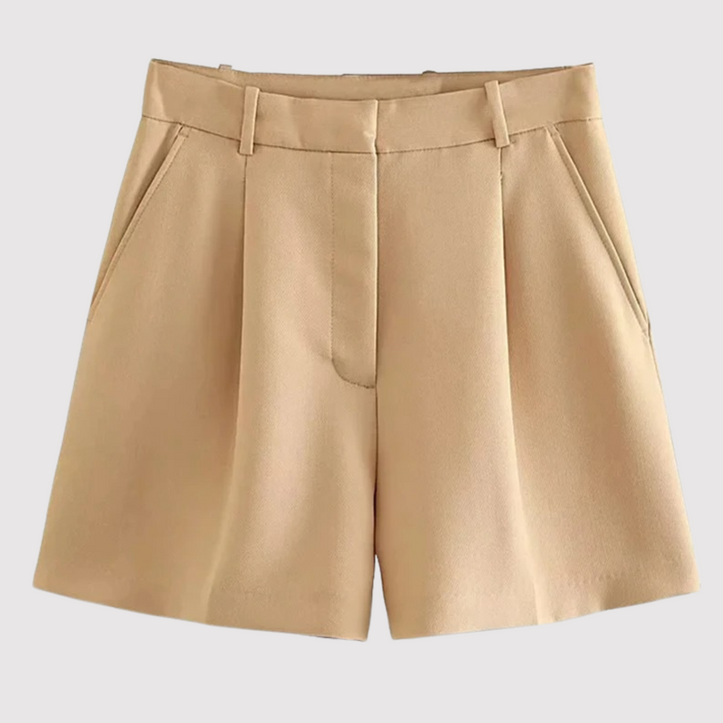 Najwa | High Waist Tailored Straight Leg Shorts