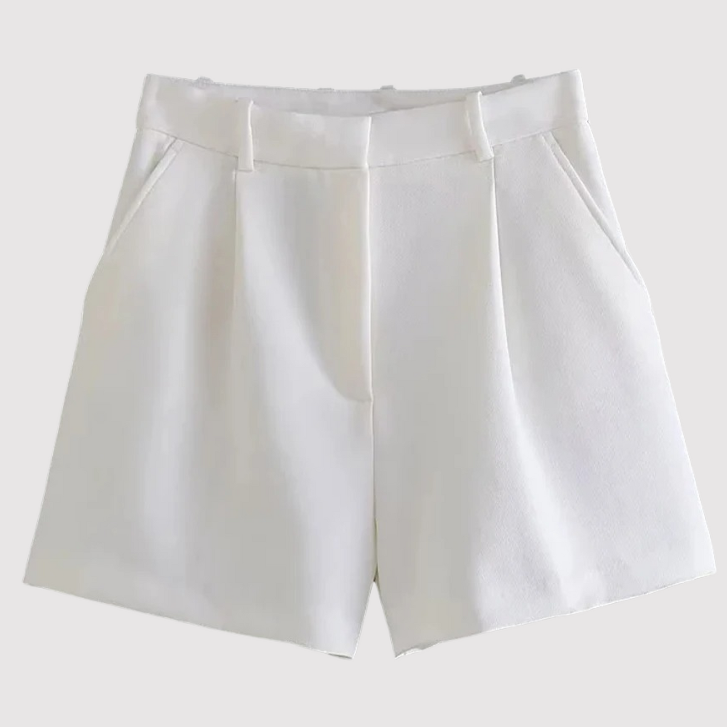 Najwa | High Waist Tailored Straight Leg Shorts