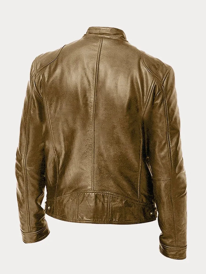 Zafeirios | Jacket with Leather-Style Finish and Zip Pockets