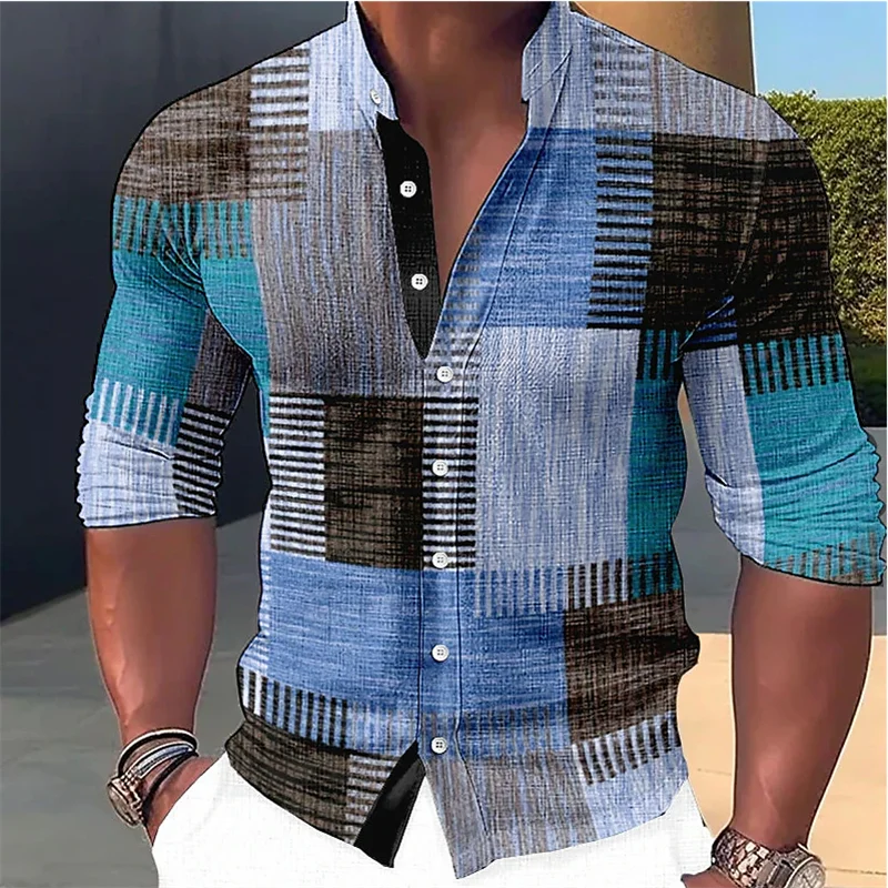 Jemmy | Checked Stand Collar Button Shirt