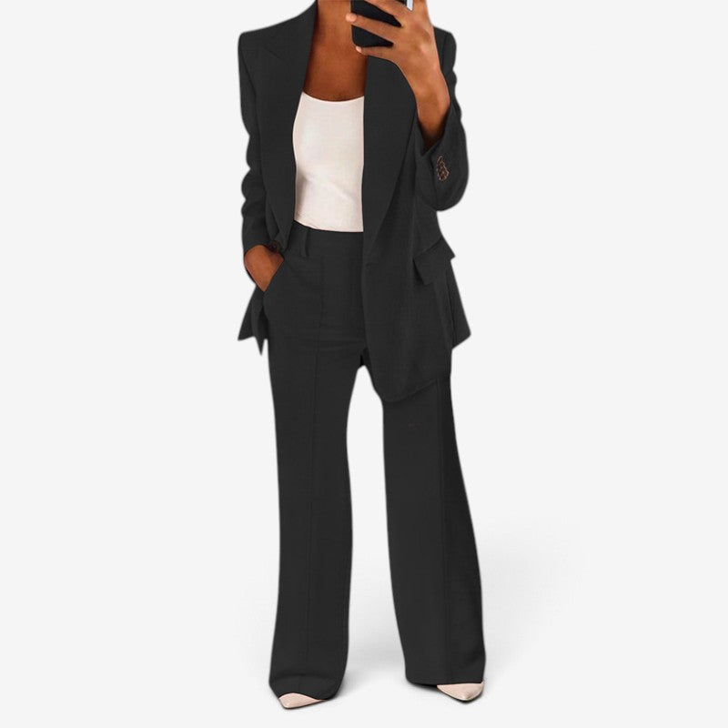 Jantine | Blazer and Trousers Set with Long Sleeves