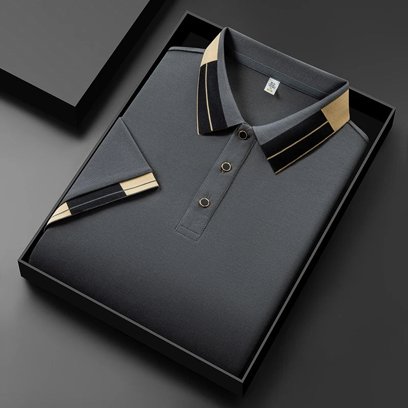Ardalion | Contrast Collar Short Sleeve Polo Shirt