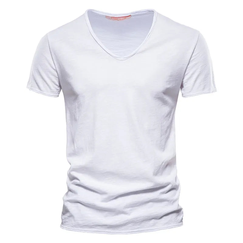 Tibor | V Neck Short Sleeve T Shirt