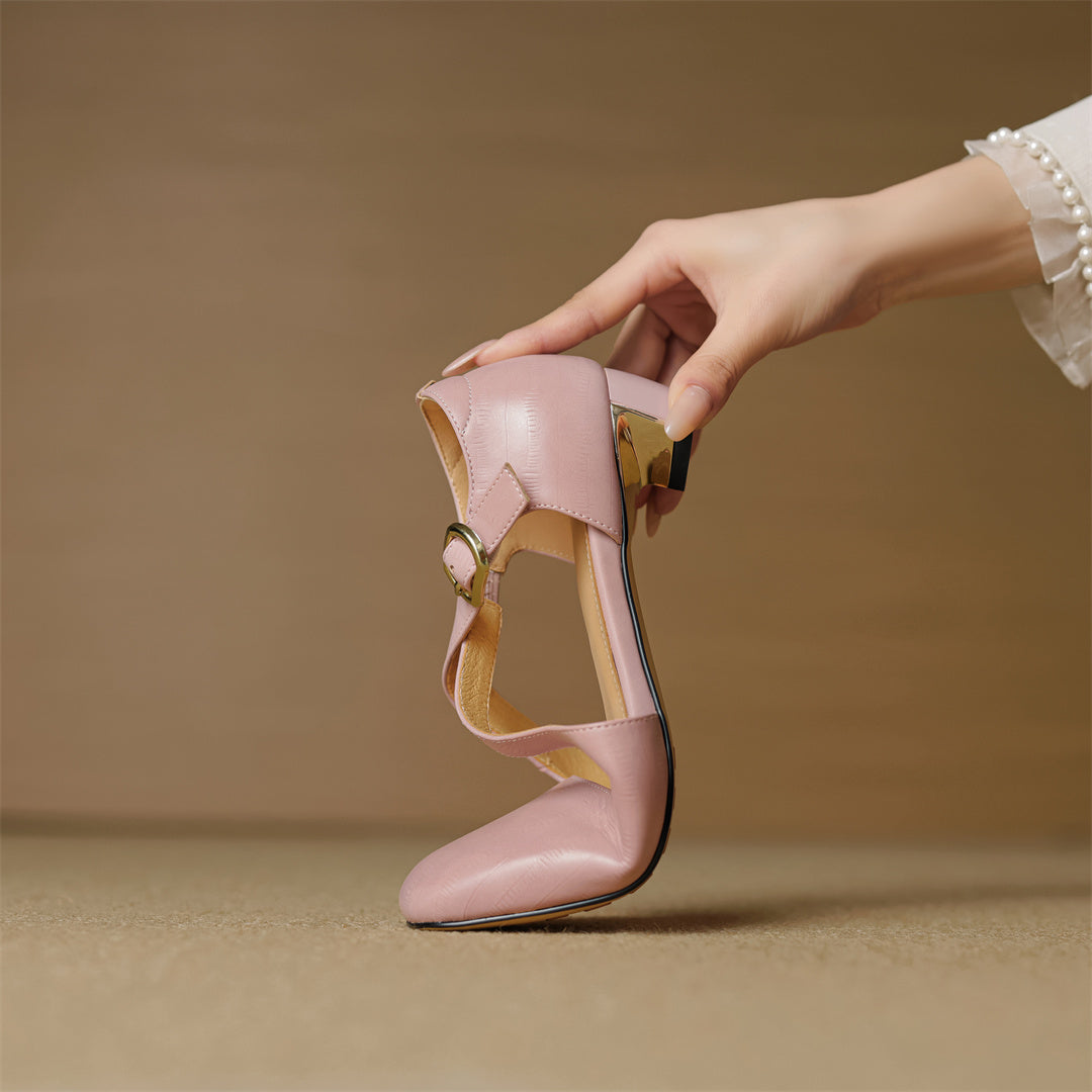 Malena | Block Heel T Strap Mary Jane Shoes