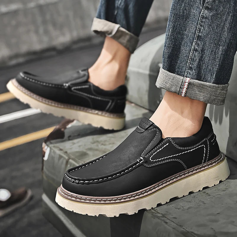 Hedwin | Slip On Casual Moc Toe Shoes