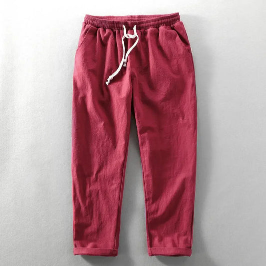 Clarke - Casual Drawstring Waist Linen Trouser