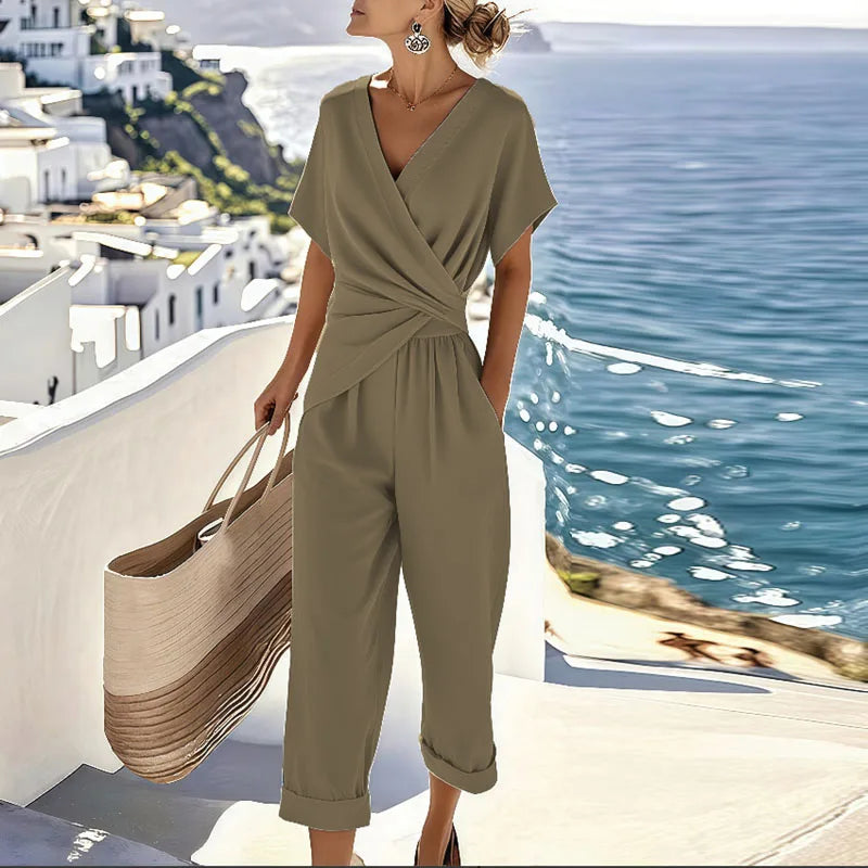 Lambrini | Womens Linen Holiday Co-Ord Set