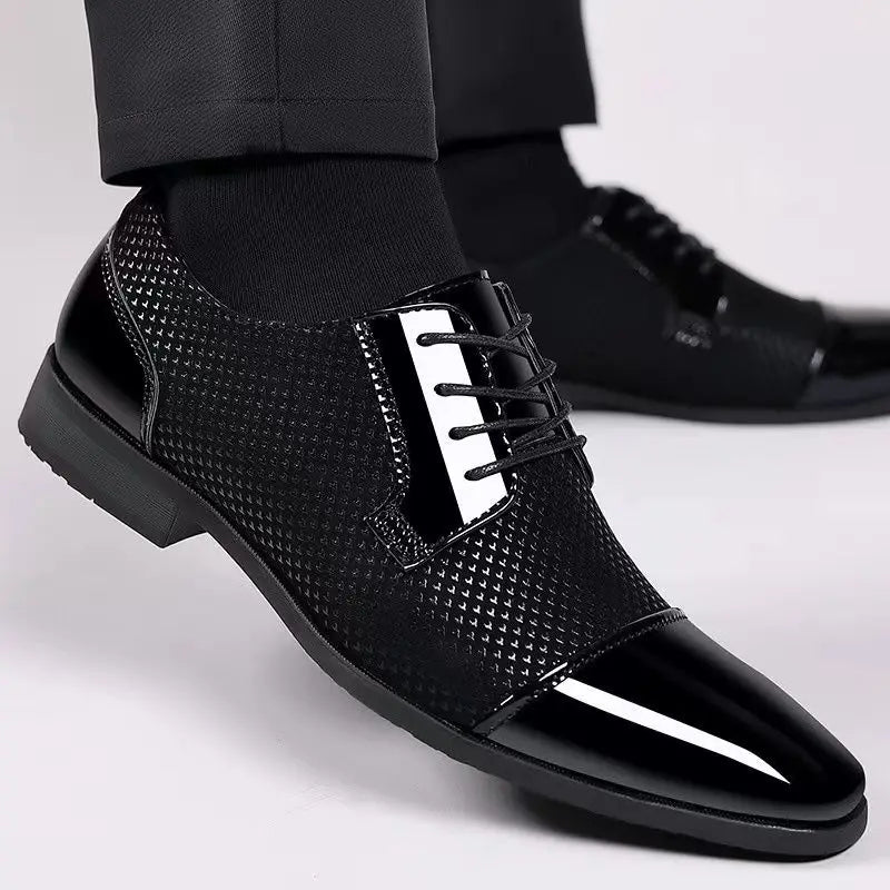 Dernard | Glossy Lace-Up Dress Shoes
