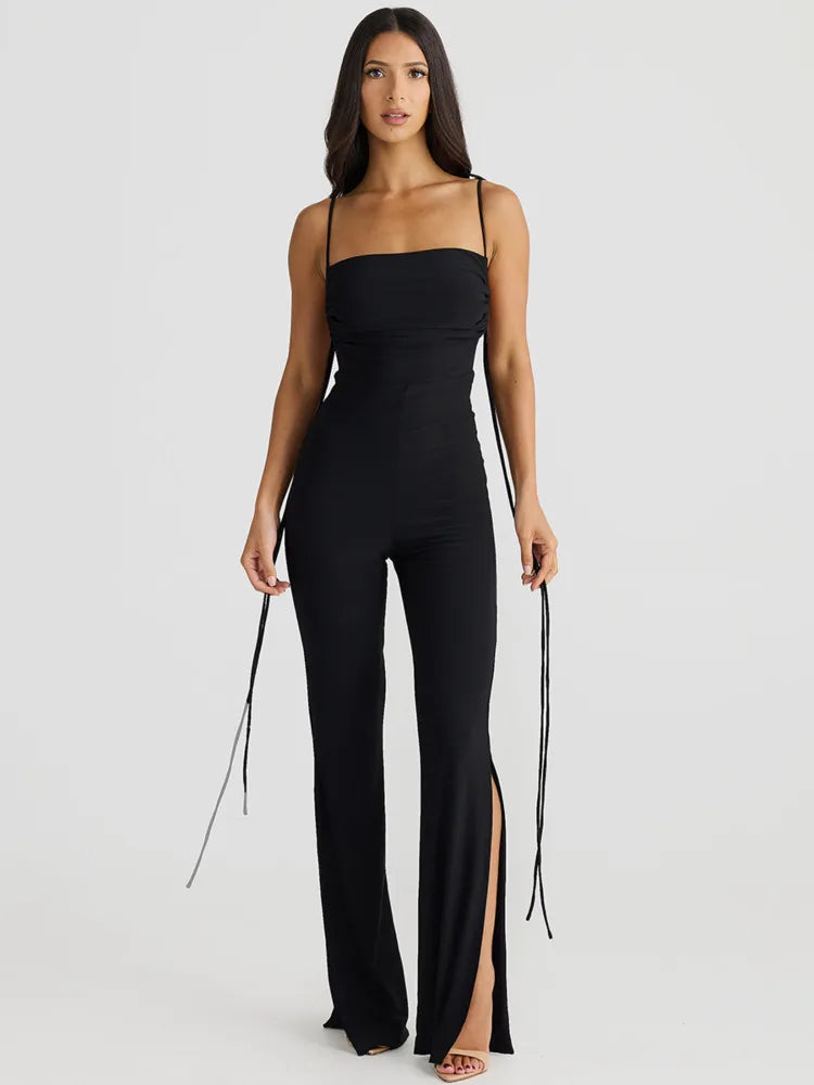 Tamina | Sleeveless Backless Wide Leg Jumpsuit